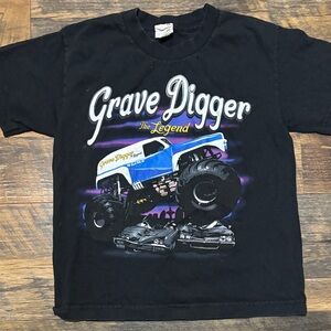 Vintage Alstyle Kids‎ Black Grave Digger T-Shirt